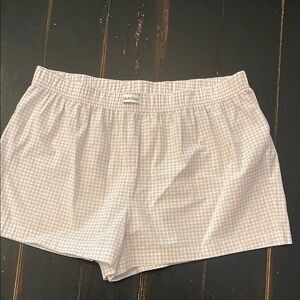 Calvin Klein Lavender Lilac Gingham Pajama SHORTS